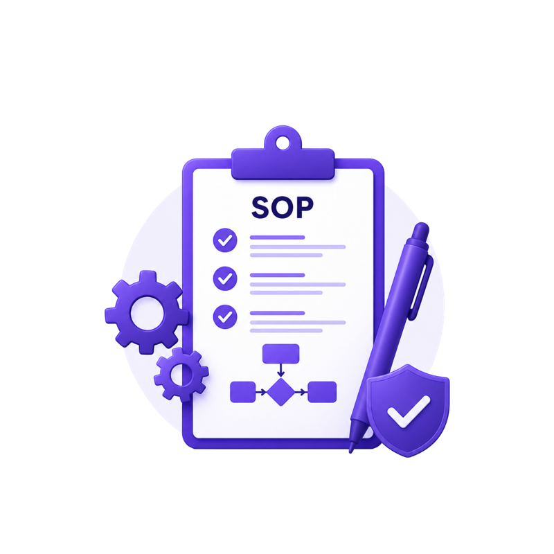 Standard operating procedures for small business structure and scale